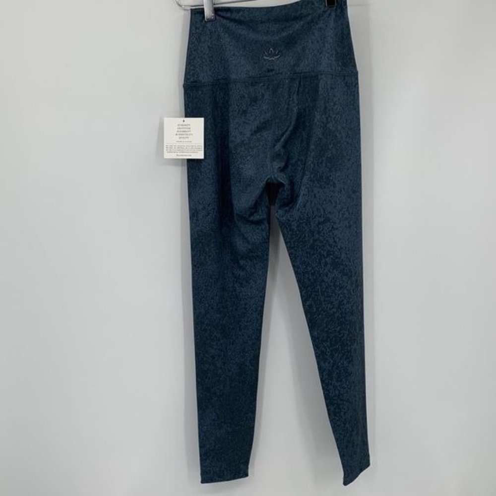 NWT Beyond Yoga Lux high waist leggings navy marble 7/8-length women new Small - Picture 4 of 5